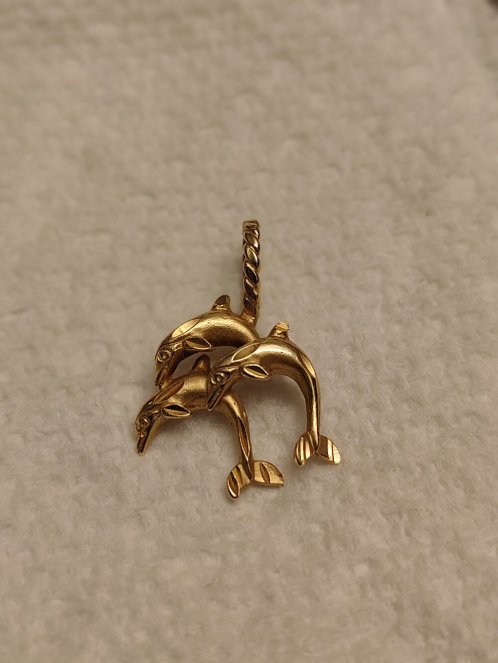 Michael Anthony 14K Yellow Gold Dolphin Charm Pendant No Stone